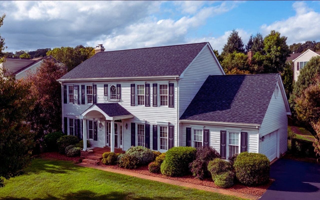 Shingle roof replacement in Stafford, VA on a family home