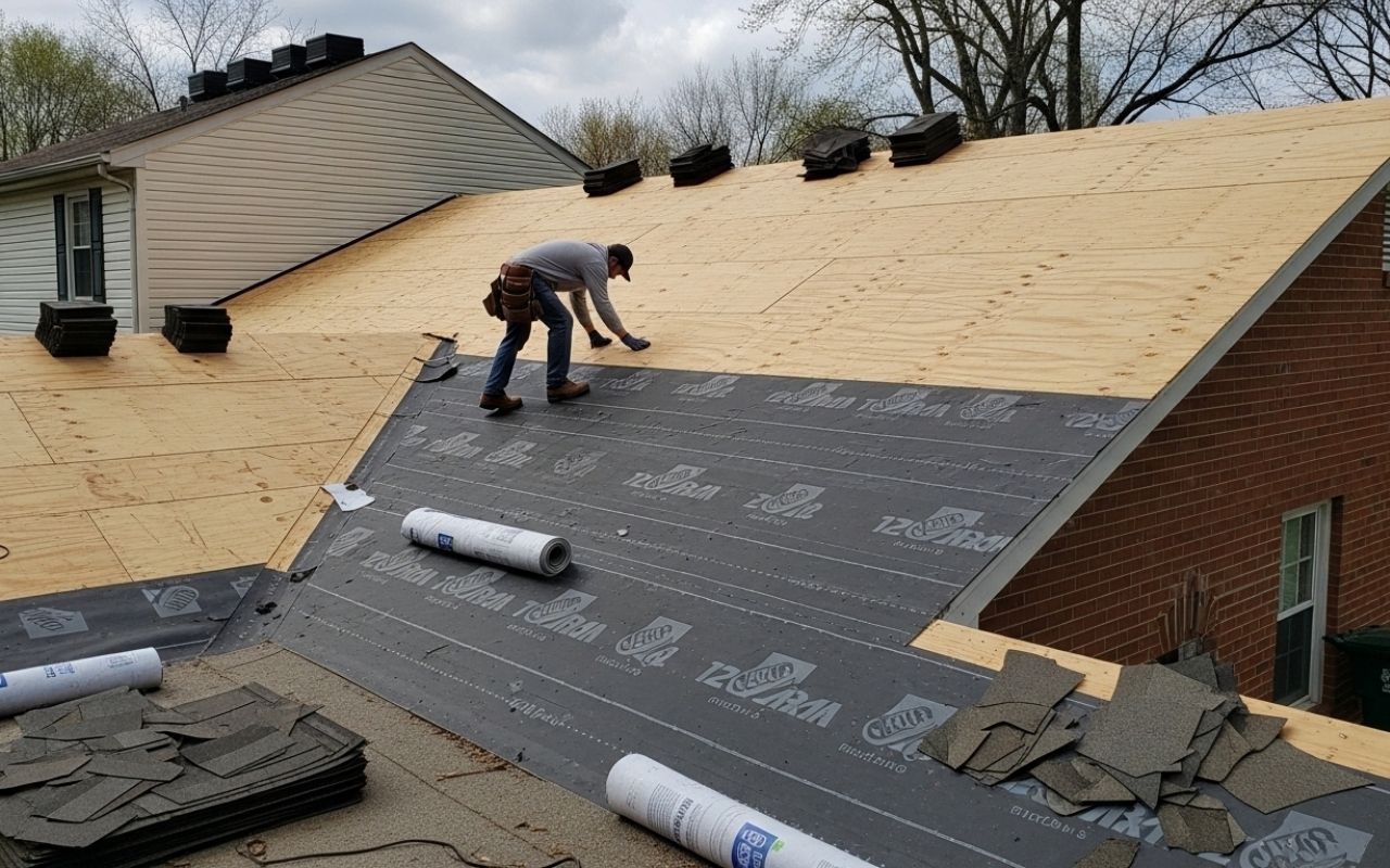 asphalt shingle installation in Stafford, VA with roof deck prep