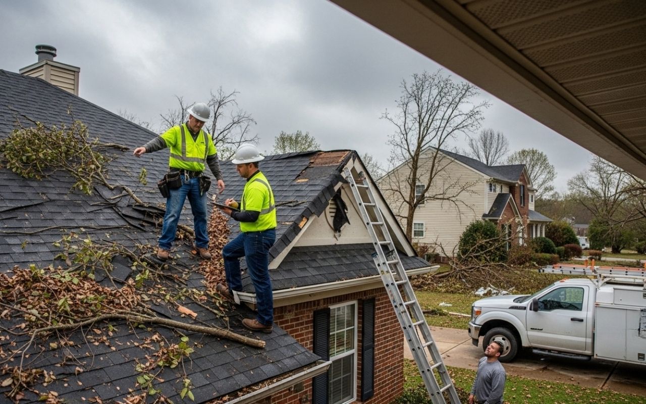 emergency inspection for roof repair after storms in Stafford, VA
